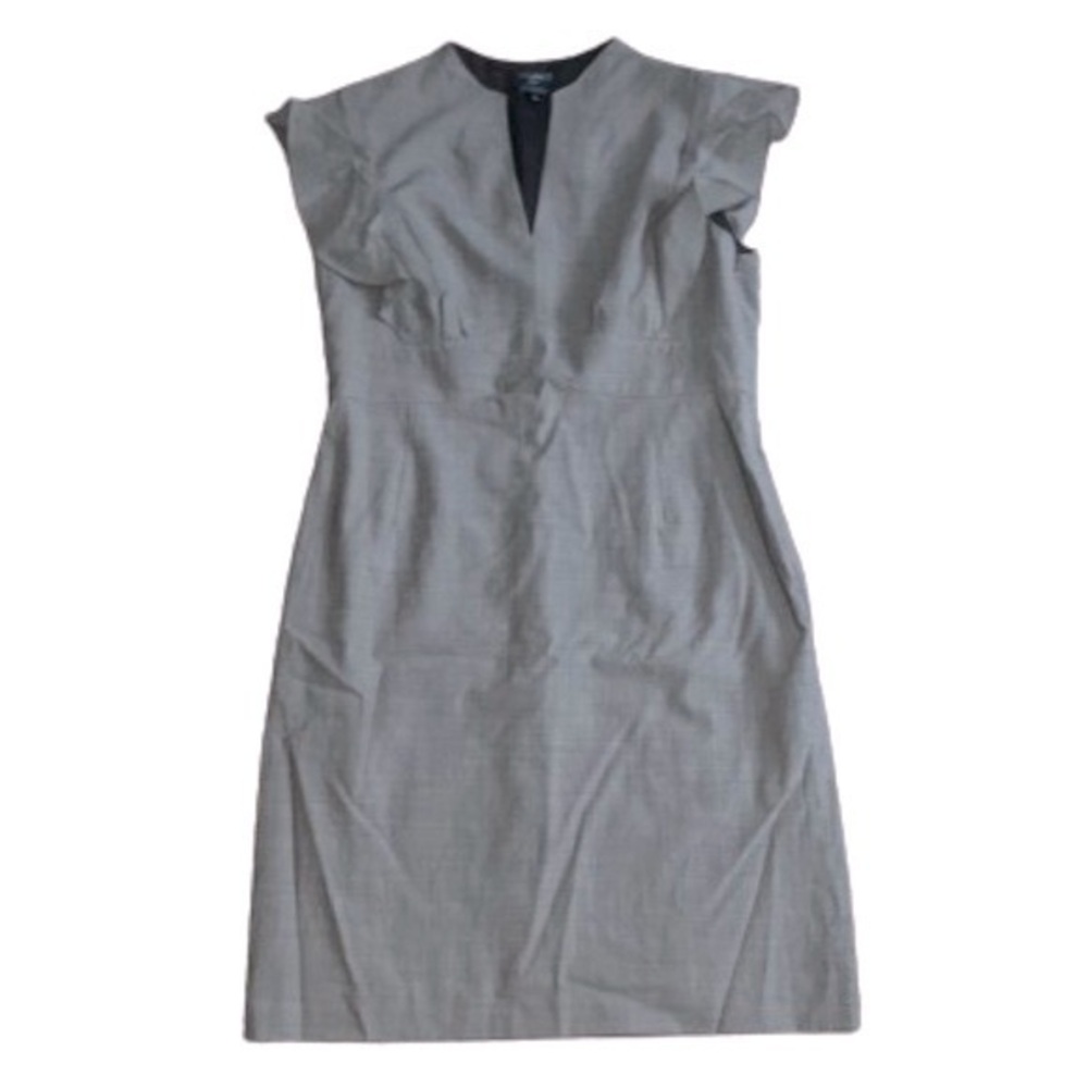 Tahari ASL exclusively for Bloomingdales taupe tan midi dress size 14